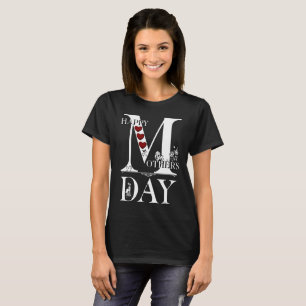 Camiseta básica de feliz dia de as mães feminino