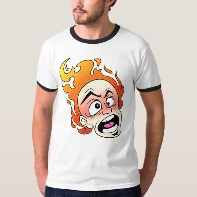 Camiseta básica de ferros de engomar escovilélica (Frente)