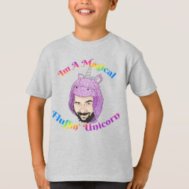 Camiseta Básica de Filhos de Fluffin Unicórn