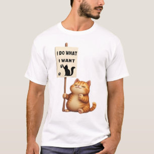 Camiseta básica de gatos