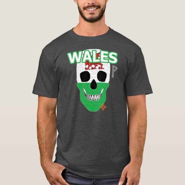 Camiseta básica de HANDSKULL Wales B2 (Frente)
