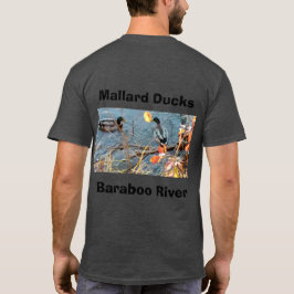 Camiseta básica de homem, camiseta de patos-reais