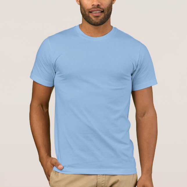 Camiseta Básica de Homens Azuis (Frente)