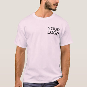 Camiseta básica de homens - Rosa pálido