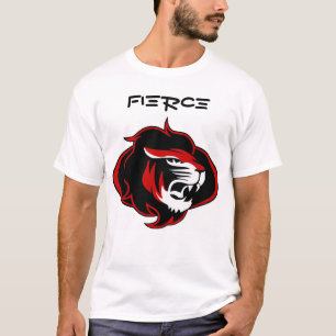 Camiseta Básica de impressão do Rei feroz
