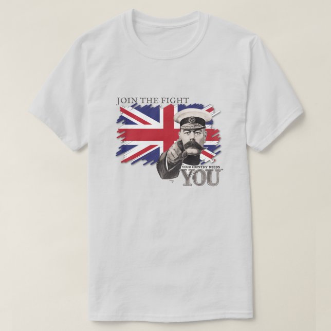 Camiseta Básica de Jack Sindical Britânico (Frente do Design)