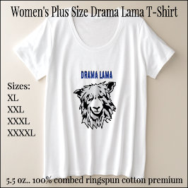 Camiseta básica de Lama e Drama de tamanho feminin