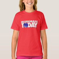 Camiseta básica de logotipo para meninas Bluegrass