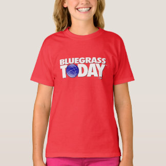 Camiseta básica de logotipo para meninas Bluegrass