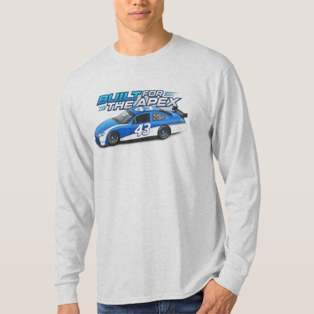 Camiseta Básica de Manga Longa para fãs de Corrida (Frente)