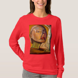 Camiseta Básica De Manga Longa Para Mulher