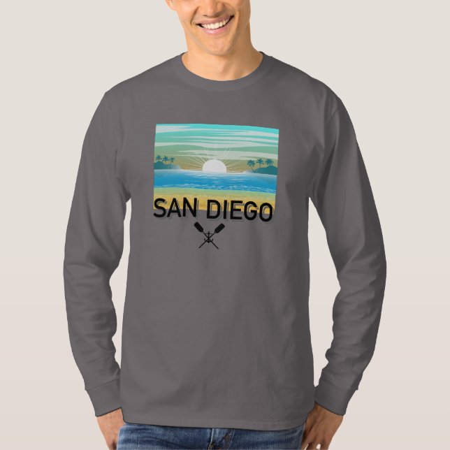 Camiseta Básica de Manga Longa San Diego Design (Frente)