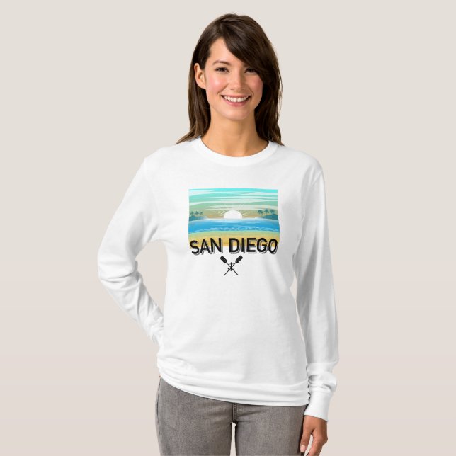 Camiseta Básica de Manga Longa San Diego Design (Frente Completa)
