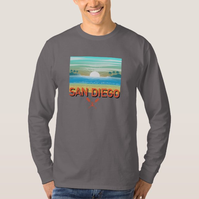 Camiseta Básica de Manga Longa San Diego Design (Frente)