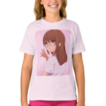 Camiseta Básica de Meninas Elegantes