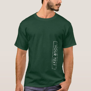 Camiseta Básica de Mens Verde Floresta Profunda