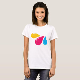 Camiseta Básica de Mulher Colorido