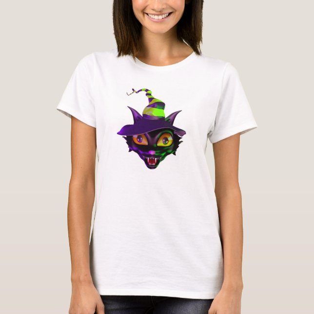Camiseta básica de mulheres de Halloween (Frente)