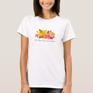 Camiseta básica de mulheres do Hibiscus Patch