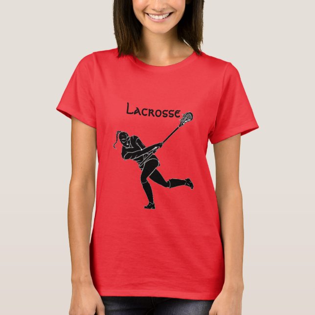 Camiseta básica de mulheres Lacrosse (Frente)