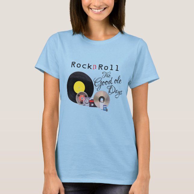 Camiseta básica de mulheres "Rock n Roll" (Frente)