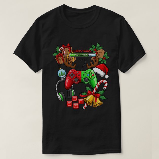 Camiseta Básica de Natal Escura (Frente do Design)