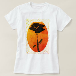 Camiseta Básica de Rosa azul para mulheres