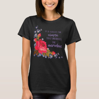 Camiseta básica de Rosa simples para mulheres