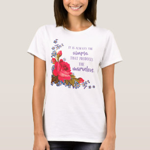 Camiseta básica de Rosa simples para mulheres