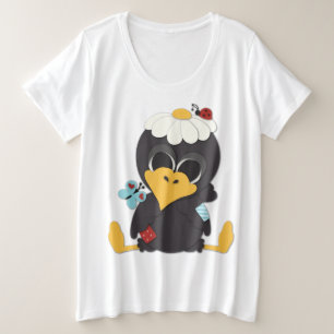 Camiseta básica de tamanho superior para mulheres