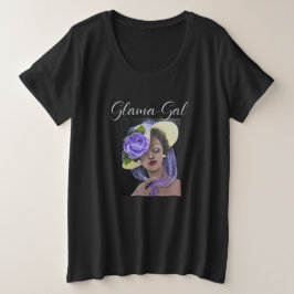 Camiseta básica de tamanho superior para mulheres