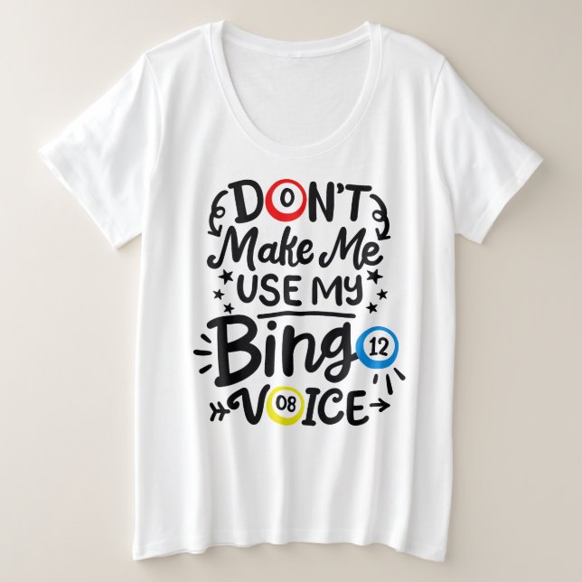 Camiseta básica de tamanho superior para mulheres (Frente do Design)