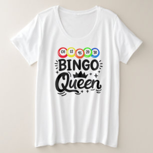 Camiseta básica de tamanho superior para mulheres
