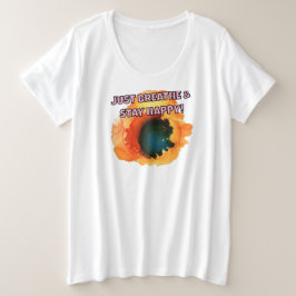 Camiseta básica de tamanho superior para mulheres