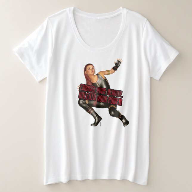 Camiseta básica de tamanho superior para mulheres (Frente do Design)