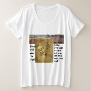Camiseta básica de tamanho superior para mulheres