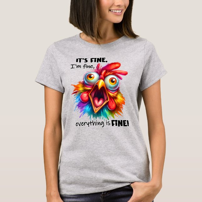 Camiseta básica de uso feminino (Frente)