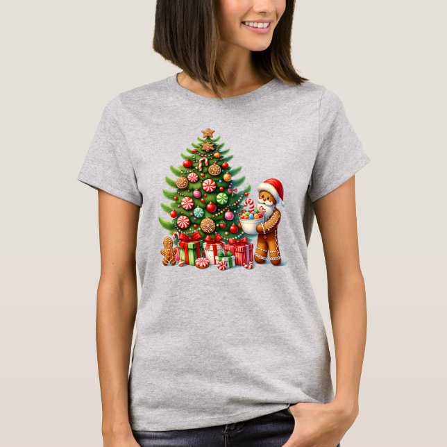 Camiseta básica de uso feminino (Frente)