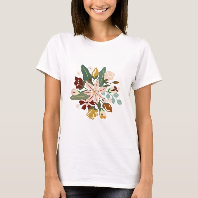 Camiseta básica de uso feminino (Frente)