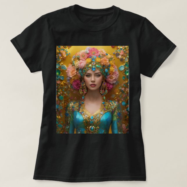 Camiseta básica de uso feminino (Frente do Design)