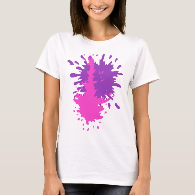 Camiseta básica de uso feminino (Frente)