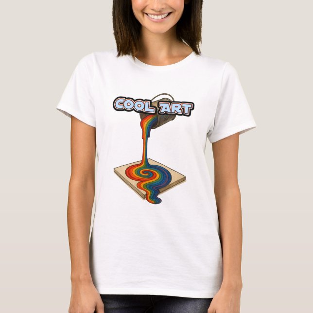 Camiseta básica de uso feminino (Frente)