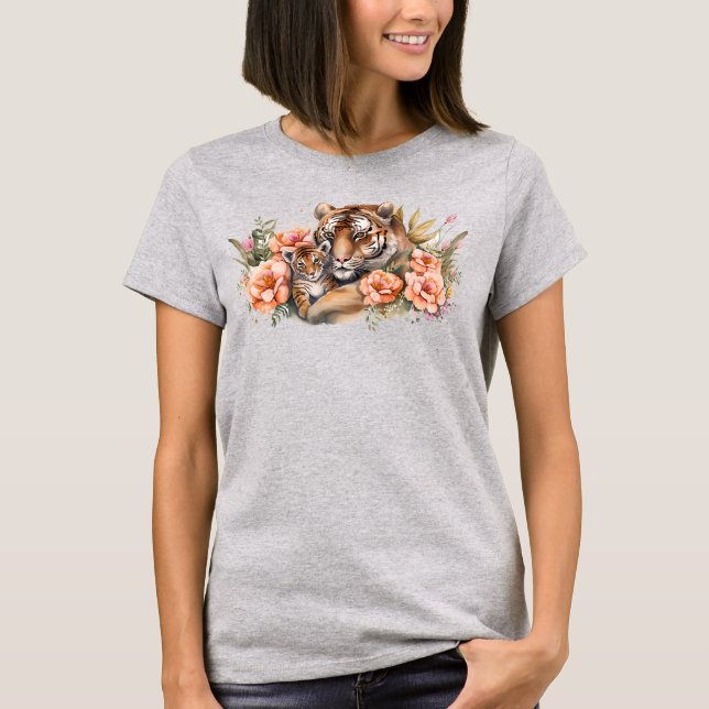 Camiseta básica de uso feminino (Frente)