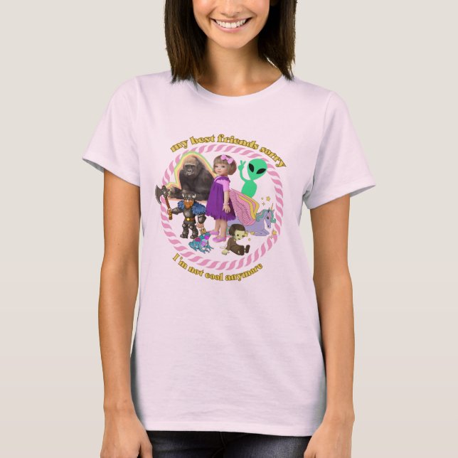 Camiseta básica de uso feminino (Frente)