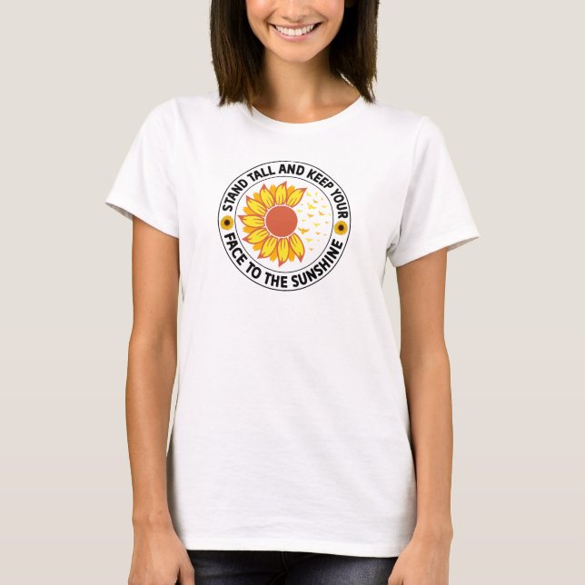 Camiseta básica de uso feminino (Frente)