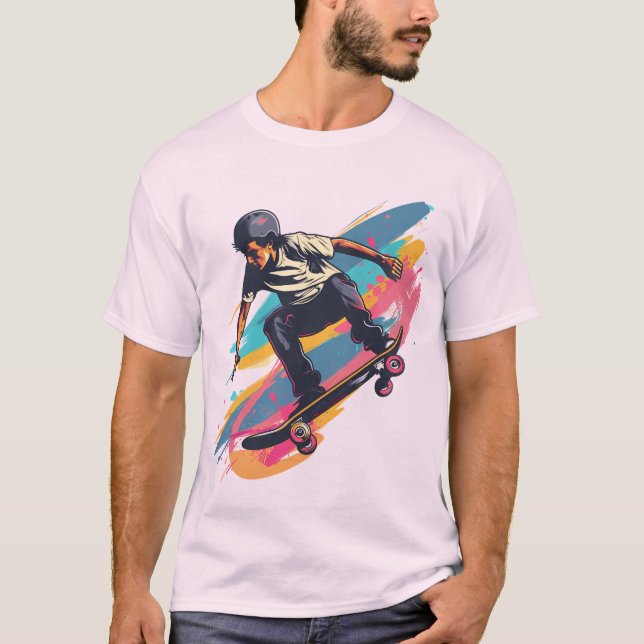 Camiseta básica de uso masculino (Frente)