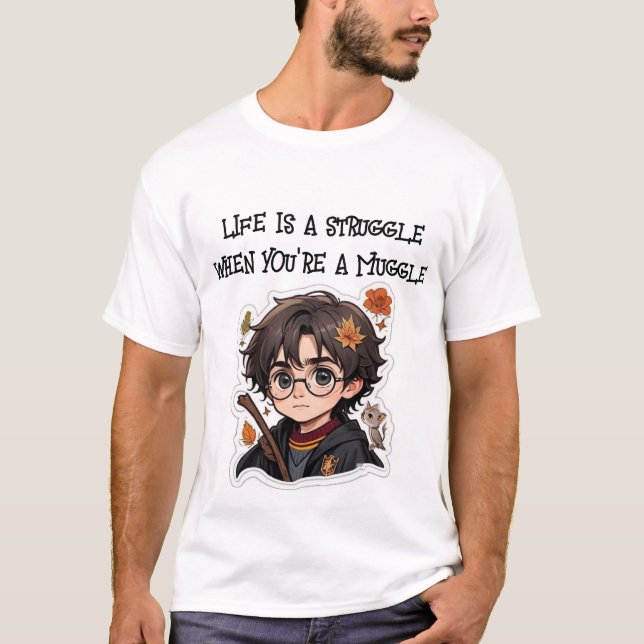 Camiseta básica de uso masculino (Frente)