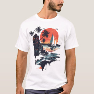 Camiseta básica de uso masculino