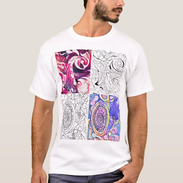 Camiseta básica de uso masculino (Frente)