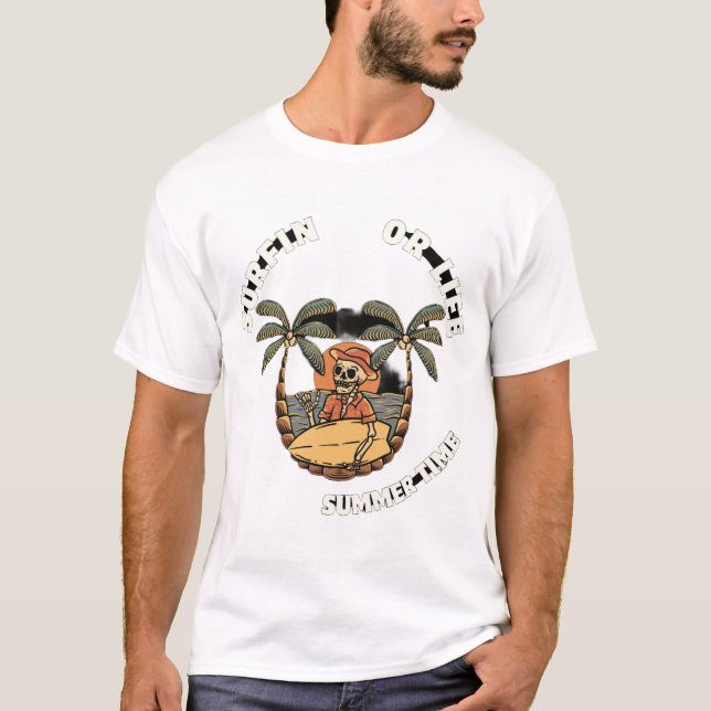 Camiseta básica de uso masculino (Frente)